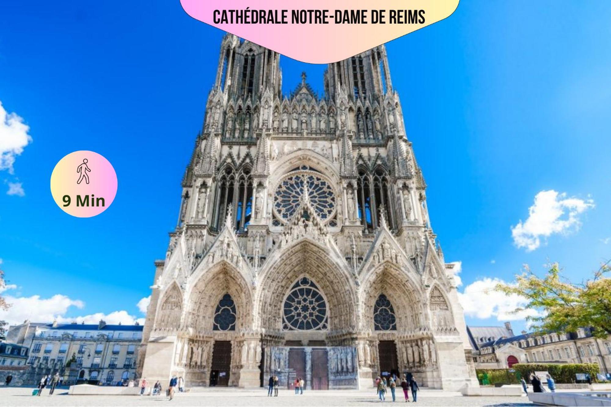 Refuge Urbain - Ideal Pro, Familles & Amis - Le Calme En Hypercentre - Wifi Haut Debit - Netflix - Machine A Laver - Gare, Cathedrale, Commerces, Restaurants & Transports En Commun A Moins De 10 Minutes A Pied Reims Kültér fotó